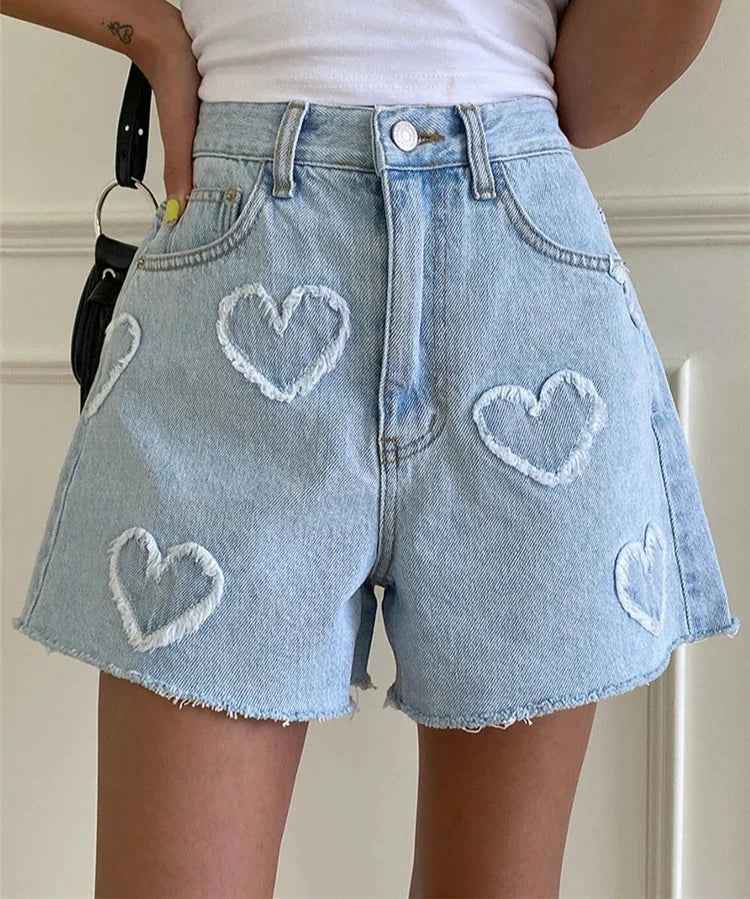 SHORTS DENIM CORAÇÃO